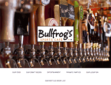 Tablet Screenshot of bullfrogssportscafe.com